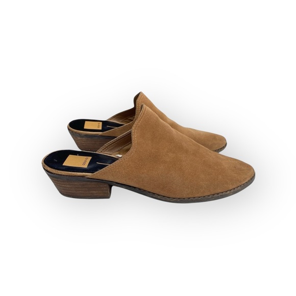 Dolce Vita  Festival Slip On Heeled Mules  Truffle Light Brown Suede  10M  - Picture 3 of 16